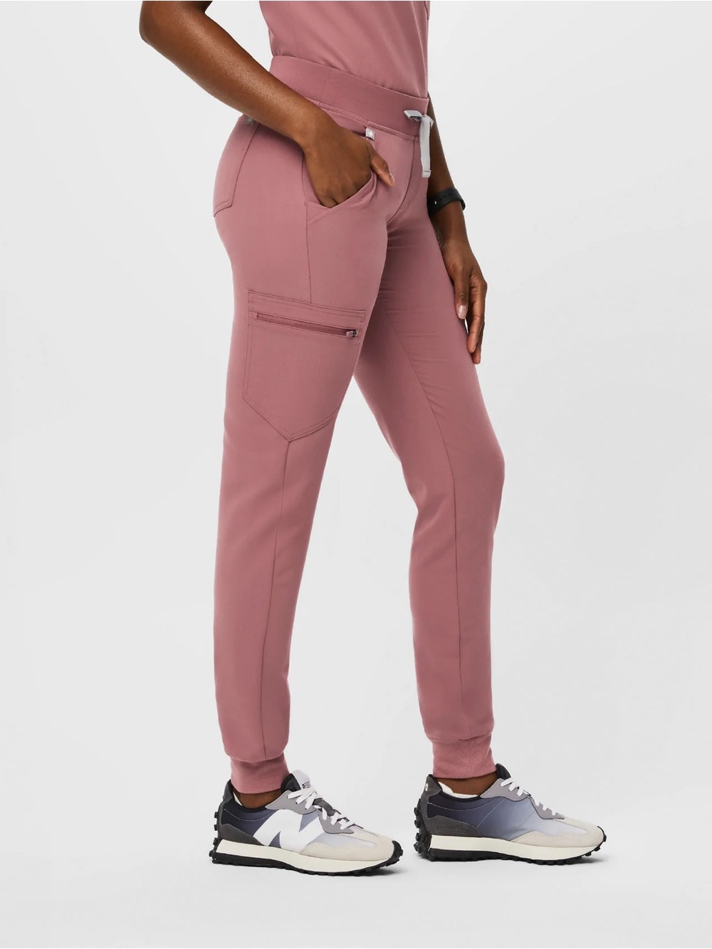 Figs Mauve Drawstring Cargo Jogger Pants